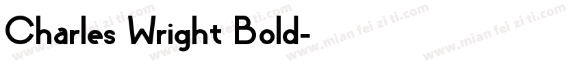 Charles Wright Bold字体转换
